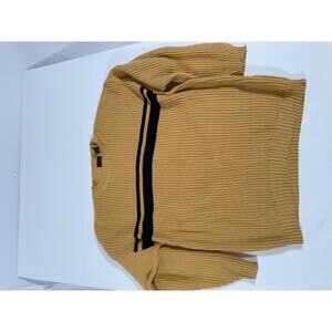 IZOD Men's Yellow Waffle Knit Sweater Size L Made in USA